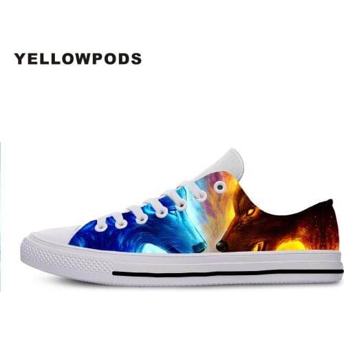 New Canvas Men Casual Shoes Newest Fierce Wolf Shoes For Animal 3d Print Cool Wolf Lightweight Off White Shoes Man