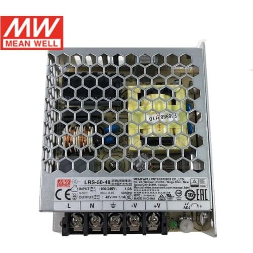 Original MEAN WELL LRS-50-48 Switching Power Supply 110V/220V AC to 48V DC 1.1A 52.8W Meanwell Power Unit PSU SMPS