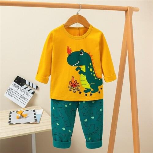 Baby Girl Unicorn Pajamas Kids Cute Loungewear Cotton Nightwear Children Dinosaur Clothes Sets Little Boys Home Underwear 1-11Y