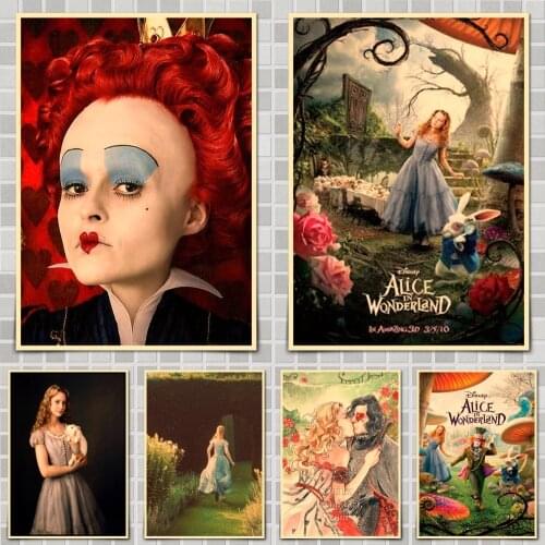 Alice in Wonderland (2010) Movie Poster Wall Stickers For Home Room Bar Decor Art