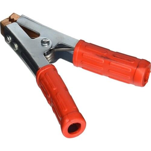 BMBY-Red Handle 500A Spring Loaded Crocodile Clip Welding Earth Clamp