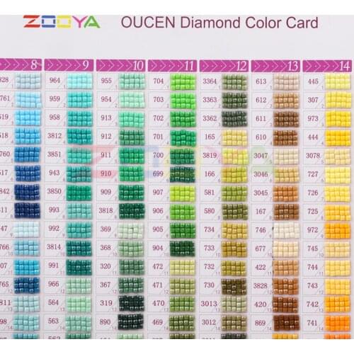 Full Square/Round Drill 5D Diamond Painting Tool 447 DMC Diamond Color Card Rhinestone Color Identification Card Handmade 6Sk01