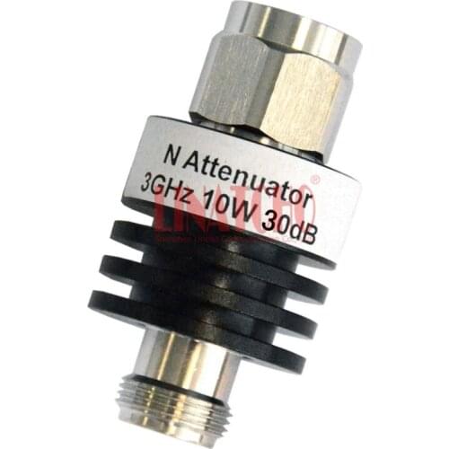 Dc 0-3ghz 50 ohm 10W coaxial n type male to female rf 30db attenuator