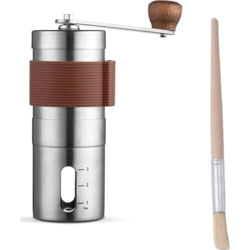 Manual Coffee Grinder,Stainless Steel Coffee Grinder,Hand Crank Bean Mill,Coffee Mill For Home/Office/Traveling-ABUX