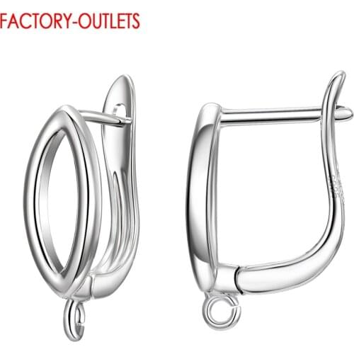 New Modles Genuine 925 Sterling Silver Earring Findings For Women Fashion DIY Jewelry High Quality Silver Jewelry Components