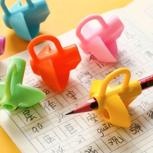 3Pcs Children Three Fingers Silicone Pen Grip Stationery Teaching Equipment Silicone Pen Holder Writing Correction for Students