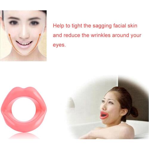 Silicone Rubber Face Lifting Lip Trainer Mouth Muscle Tightener Face Massage Exerciser Anti Wrinkle Lip Exercise Mouthpiece Tool