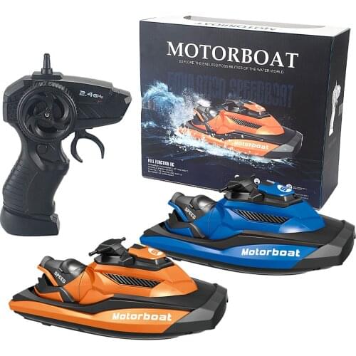 2.4GHz High Speed RC Boat With Water Detection Waterproof Outdoor Remote Control Boat Ship For Pools Lakes Toy For Kids Gift