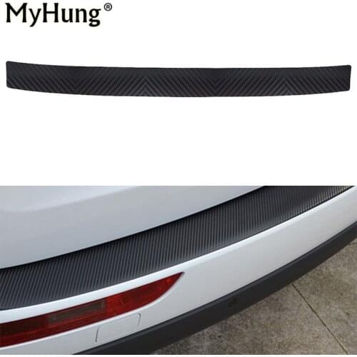 Carbon Fiber Car Rear Bumper Dustproof Scuff Protective Sill Pedals Cover 4D Sticker For Peugeot 308 408 508 3008 CITROEN C5