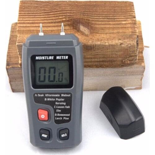 Wood Moisture Tester LCD Display 0-99.9% Digital Wood Moisture Meter Humidity Tester Timber Damp Detector Humidity Testing Tool
