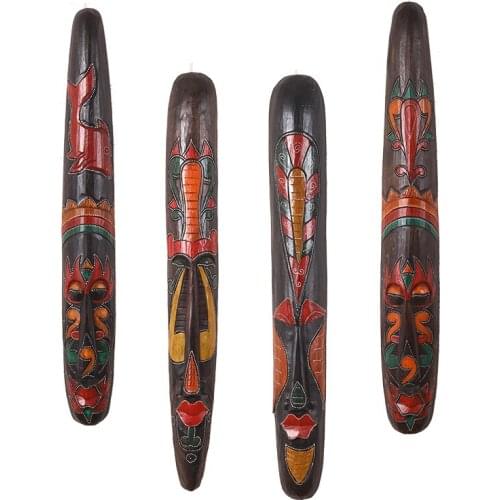 Southeast Asia Animal Totem Facebook Mask Decor Wood Carving Mask Wall Hanging Crafts Decoration Home Wall Ornaments Art R3345