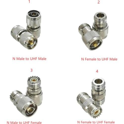 1pce N to UHF PL259 SO239 Male Plug & Female Jack RF adapter connector For radio antenna