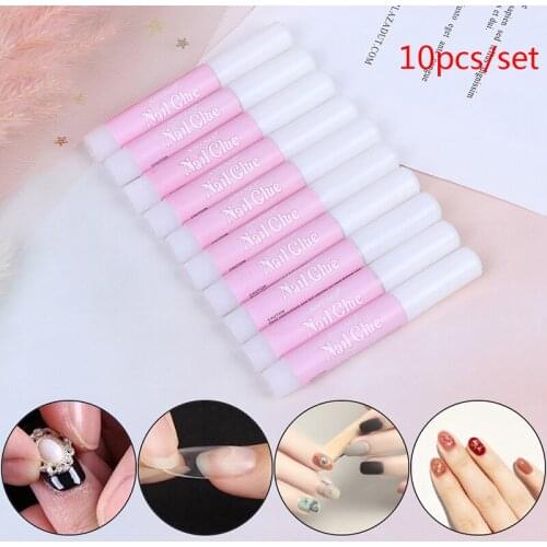 10pc/lot Mini Beauty Nail Glue Professional Nail Art Glue False Art Decorating Tips Acrylic Glue Nail Accessories For Rhinestone