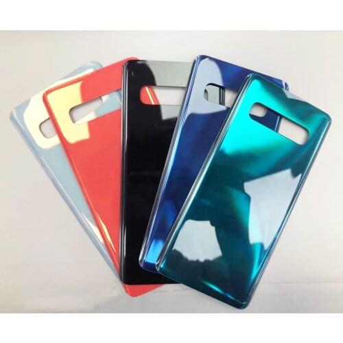 10pcs/lot Original Rear Battery Door Case For Samsung Galaxy S10 SM-G973F G973 Back Glass Housing Cover + Adhesive with logo