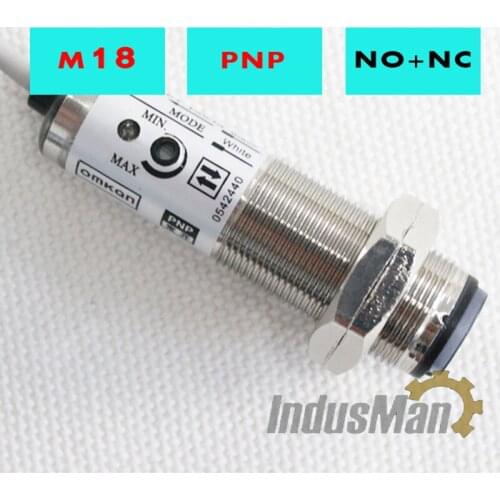 5PCS x CDD-40P Diffuse type M18 4 Wires DC6-36V PNP NO+NC 10-30cm Detection Distance Photoelectric Switch