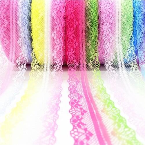 5Yards 40mm Double color Wide Bilateral Handicrafts Embroidered Net Lace Trim Ribbon Wedding Birthday Christmas Decorations