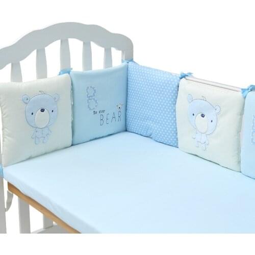 6 Pcs Baby Bed Bumper Soft Cotton Pillow Bed Protector Crib Bumper Pads Cushion For Newborns Baby Bed Sets Room Decoration Infat