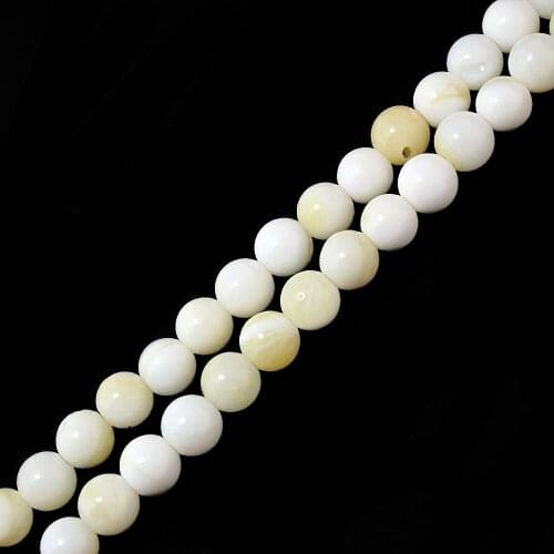 60pcs/lot 6mm Round Natural White Coral Beads for Necklace & Bracelet BTA029