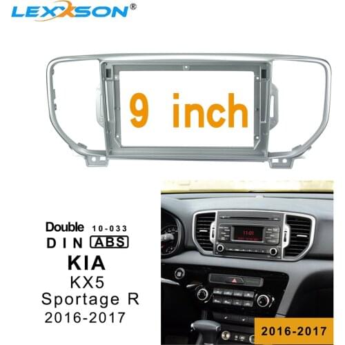 9 Inch 2din Car Fascia For Kia KX5 SPORTAGE 2016-2017 Stereo Double Din Dvd Frame Install Panel Dash Mount Installation