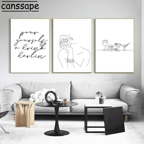 Abstract Poster Prints Minimalist Wall Art Canvas Painting Line Drawing Print Nordic Wall Pictures For Living Room Home Decor