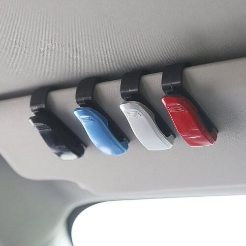 Car Auto Sun Visor Glasses Clip Universal Auto Interior Accessories Plastic Sunglasses Card Ticket Eyeglasses Holder Organizer