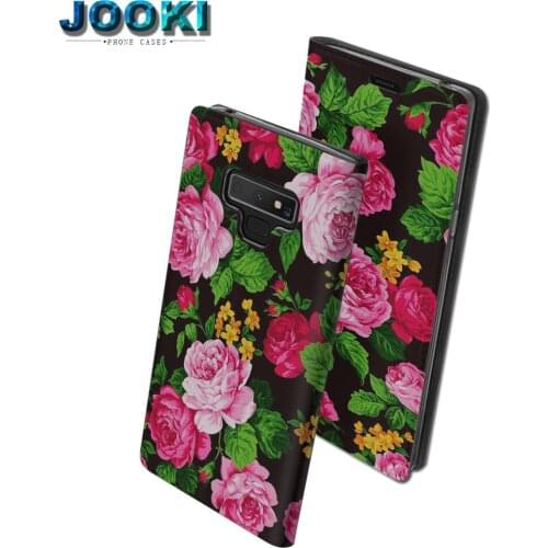 JOOKI PU Wallet Leather Case Cover for Samsung Galaxy Note 9 DIY Custom Name Personalized Cover Case