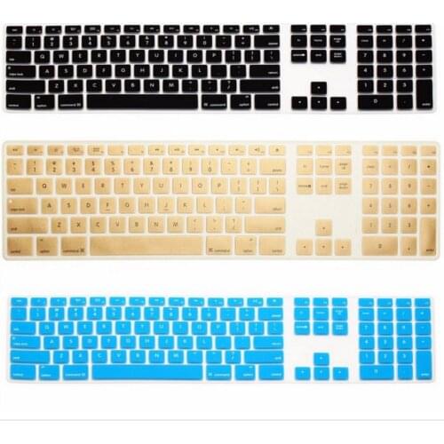For Apple Keyboard Cover iMac G6 3pcs Desktop Protector Flim Colorful Silicone Skin With Numeric Keypad For Mac G5 Skin App