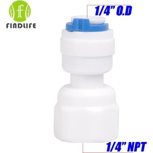 Water Filter Parts 5pcs 1/4" OD Tube * 1/4" NPT BSP Female Straight Quick Connect Aquarium For RO Water purifier system 1044N