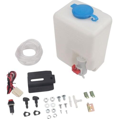 New-12V 1.5L Universal Car Windshield Washer Bottle Kit Jet Switch Clean Tool Windshield Wiper Assembly