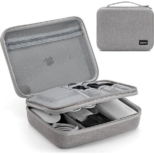 EVA Double Layer Hard Digital Storage Bags For Earphone Charger Data Cables Electronic Accessories Storage Travel Organizer Box