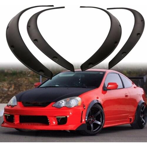 JX-LCLYL 4pcs Car SUV Body Flexible Fender Flare Wheel Eyebrow Protector Durable Kit