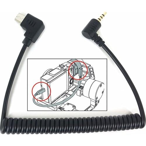 Micro USB to 2.5mm L1 Remote Camera Control Cable for ZHIYUN Crane 2 / Crane Plus / Crane-M Panasonic GH3 GH4 GH5 as ZW-CTIA-002