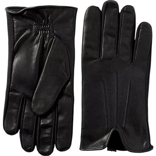 Kimobaa man top Italy leather whole piece of leather short fiting fashion gloves