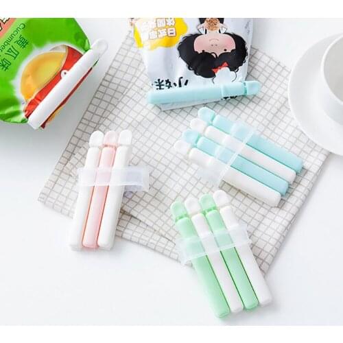 4Pcs/Sets Creative Suction Cup Plain Food Bag Sealing Clip Food Preservation Clip Plastic Bag Snack Bag Sealing Clip