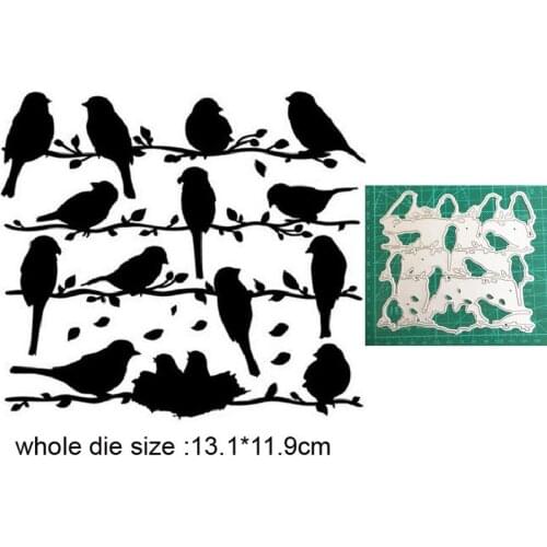Craft dies Bird on Branch Strip Metal Cutting Dies Stencil For DIY Scrapbooking dies Album/photo Card Embossing Die Cut New 2020