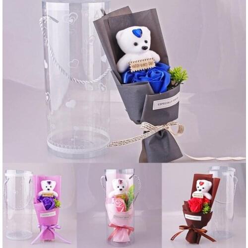 Practical Good Mothers Day Soap Rose Flower 4 Colors Artificial Plant Cute for Decor