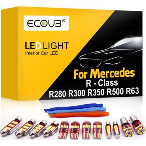 ECOUB for Mercedes Benz R Class W251 R280 R300 R350 R500 R63 (2006-2013) Car Interior LED Light Bulb Kit Dome Indoor LED Update