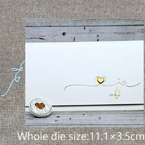 New Design Craft Metal stencil mold Cutting Dies heart ja letter decoration scrapbook die cuts Album Paper Card Craft Embossing