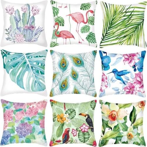 Nordic style, simple, fresh, green plants, flowers, cushion covers, pillowcases, pillowcases, car sofa decorations