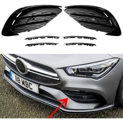 Front Bumper Canards Splitter Protector Fog Light Grille For Mercedes Benz X118 C118 CLA180 CLA200 CLA220 CLA250 CLA35 AMG 2020