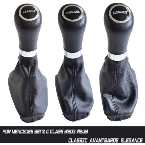 For AVANTGARDE ELEGANCE CLASSIC For Mercedes Benz C Class W203 W209 Car Gear AT Shift Stick Lever Knob With Dust-Proof Cover