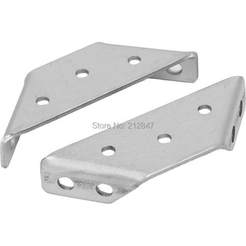 Cabinet Cupboard Stainless Steel Flange Corner Brace Angle Brackets 2mm Thickness 2pcs