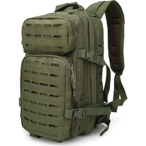 25L/30L Tactical Bckpack Laser-Cut MOLLE Assault Pack for Camping Hiking Hunting Travelling Nylon Bag Fits 13 inch Laptop