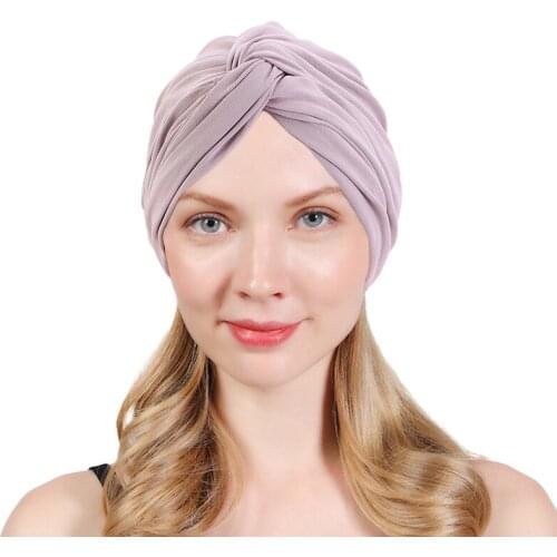 New Solid Color Turban For Women Double Layer Soft Headwear Muslim Head Cover Ladies Breathable Head Wrap Hijab Hair Accessories