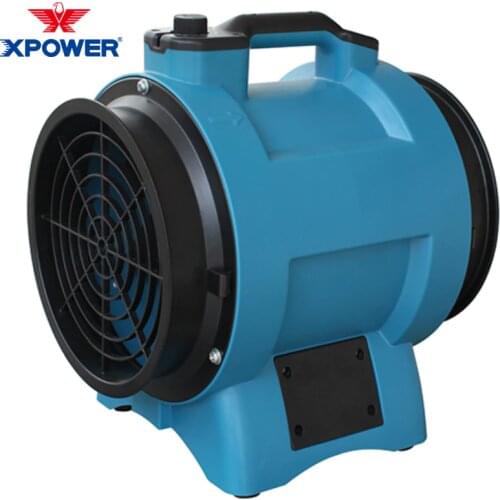 XPOWER X-8 8" Diameter Industrial Confined Space Ventilation Fan for Man Holes Valve Volts Wet Wells Tankers Blue air blower Fan