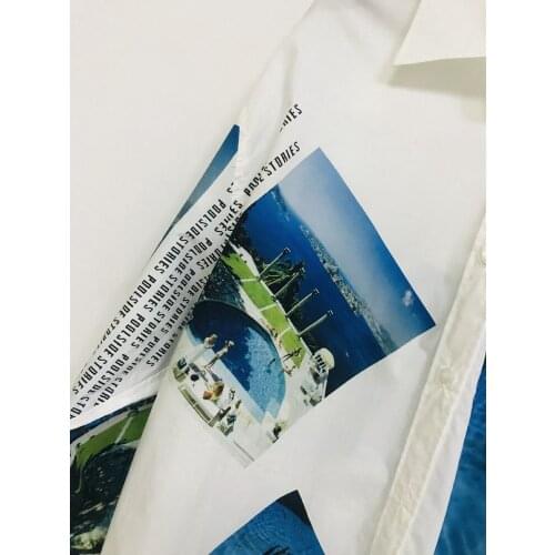 2020 Early Autumn New Product Cotton Printed Loose Casual Long-sleeved Womens Shirt