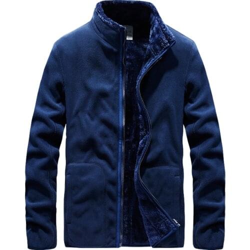 Winter Fleece Jacket Men Women Warm Coat Sport Climbing Fishing Riding Hiking Windproof Jacket Double Side Wear M-5XL