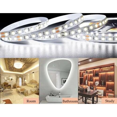 1M CRI 90+ LED Light Strip 3528 Non-Waterproof Warm White Flexible Ribbon Lamp DC12V 120LEDs/M Low Power High Brightness LED Bar