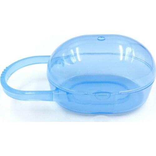 1PCS Blue Nipple Baby Solid Pacifier Box Soother Container Holder Pacifier Box Travel Storage Case Safe Holder Pacifier Box
