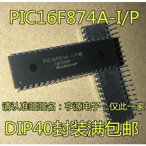 100% New&original In Stock 5pcs/lot PIC16F874A PIC16F874A-I/P DIP40